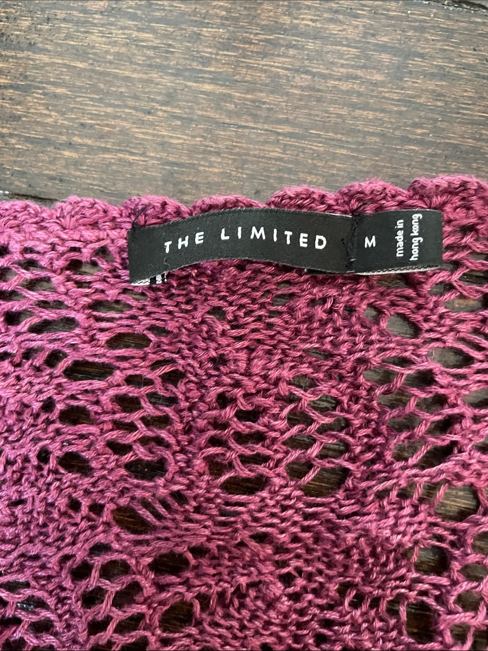 The Limited Raspberry Open-Knit Cropped Bolero Shrug - Picture 2 of 5